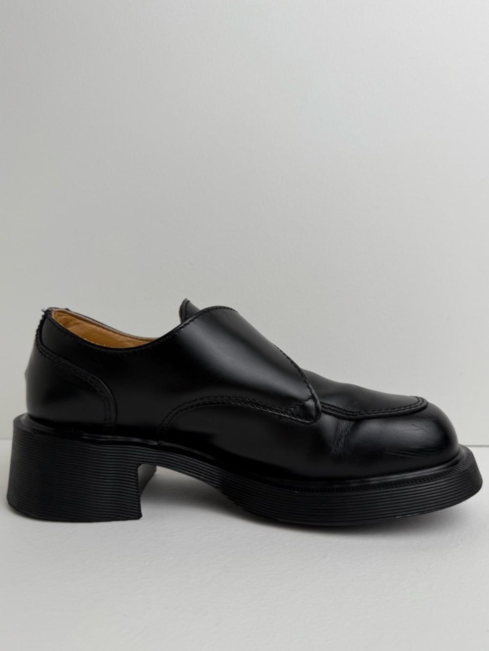 Vintage Dr. Martens England Black Heel Buckle Leather Mary Janes Oxfords UK 5 - Picture 6 of 16